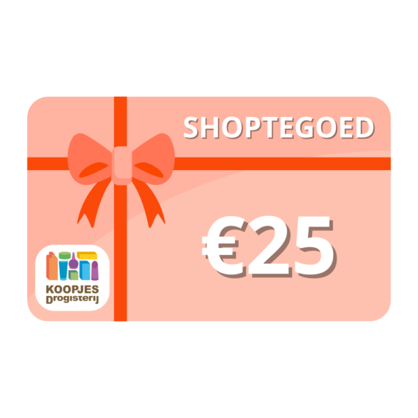 €25,00 Koopjesdrogisterij tegoed