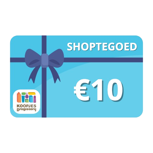 €10,00 Koopjesdrogisterij tegoed