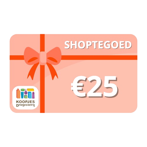 €25,00 Koopjesdrogisterij tegoed